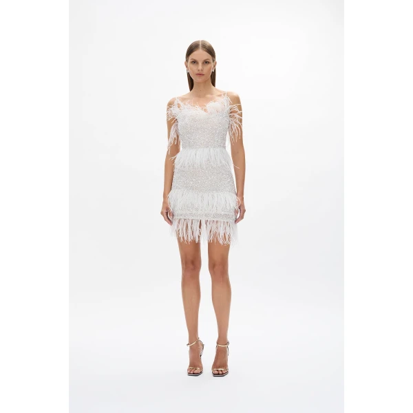 Rachel Gilbert Frenchy Mini Dress - Rachel Gilbert Ivory - Australian Luxury Evening Wear at Luxury Shoes 