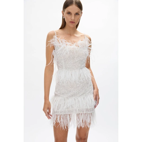 Rachel Gilbert Frenchy Mini Dress - Rachel Gilbert Ivory - Australian Luxury Evening Wear at Luxury Shoes 