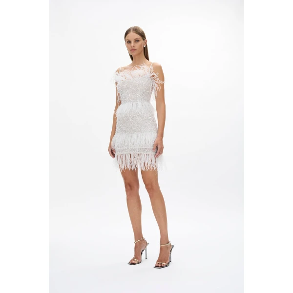 Rachel Gilbert Frenchy Mini Dress - Rachel Gilbert Ivory - Australian Luxury Evening Wear at Luxury Shoes 