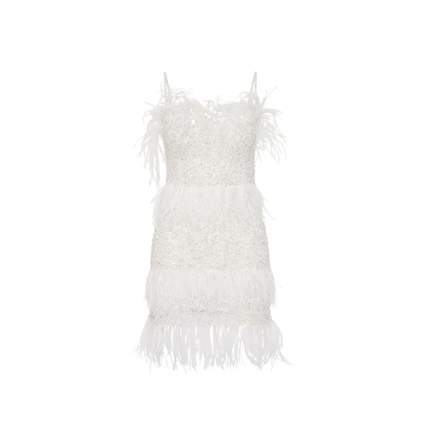 Rachel Gilbert Frenchy Mini Dress - Rachel Gilbert Ivory - Australian Luxury Evening Wear at Luxury Shoes 