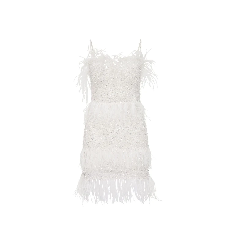 Rachel Gilbert Frenchy Mini Dress - Rachel Gilbert Ivory - Australian Luxury Evening Wear at Luxury Shoes 