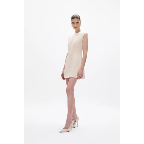 Rachel Gilbert Hallie Mini Dress - Rachel Gilbert Beige - Australian Luxury Evening Wear at Luxury Shoes 