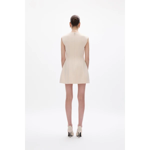 Rachel Gilbert Hallie Mini Dress - Rachel Gilbert Beige - Australian Luxury Evening Wear at Luxury Shoes 