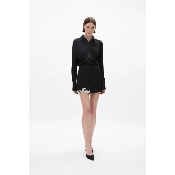 Rachel Gilbert Hallie Mini Skirt - Rachel Gilbert Black - Australian Luxury Evening Wear at Luxury Shoes 