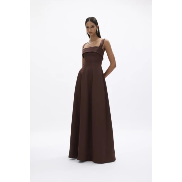 Rachel Gilbert Hallie Strap Gown - Rachel Gilbert Brown - Australian Luxury Evening Wear at Luxury Shoes 