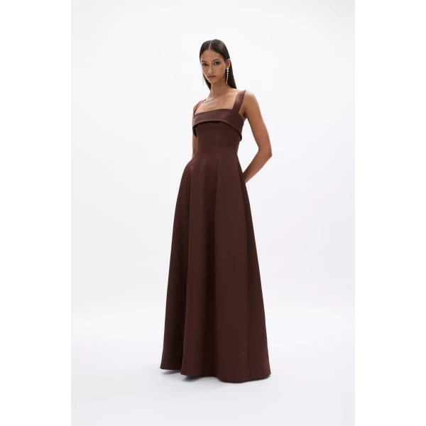 Rachel Gilbert Hallie Strap Gown - Rachel Gilbert Brown - Australian Luxury Evening Wear at Luxury Shoes 
