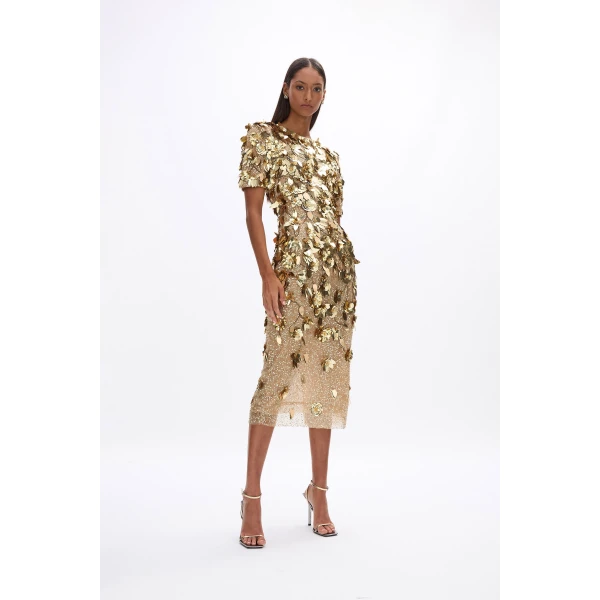 Rachel Gilbert Hugo Dress - Rachel Gilbert Gold - Australian Luxury Evening Wear at Luxury Shoes 