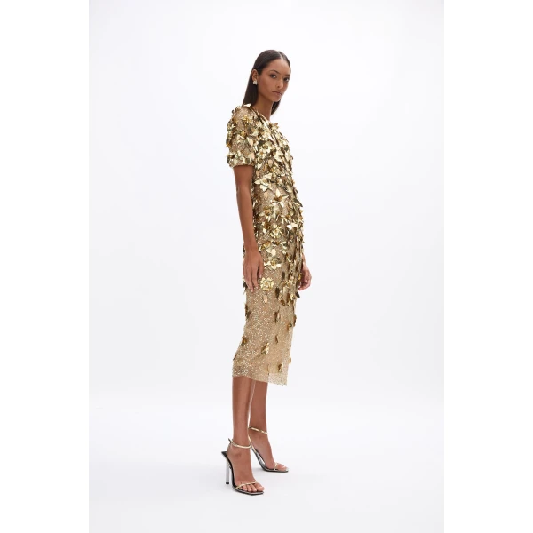 Rachel Gilbert Hugo Dress - Rachel Gilbert Gold - Australian Luxury Evening Wear at Luxury Shoes 