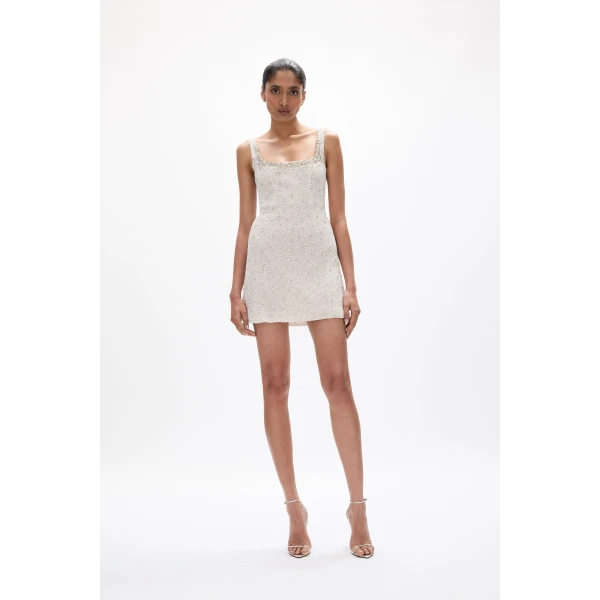 Rachel Gilbert Kaity Mini Dress - Rachel Gilbert Ivory - Australian Luxury Evening Wear at Luxury Shoes 