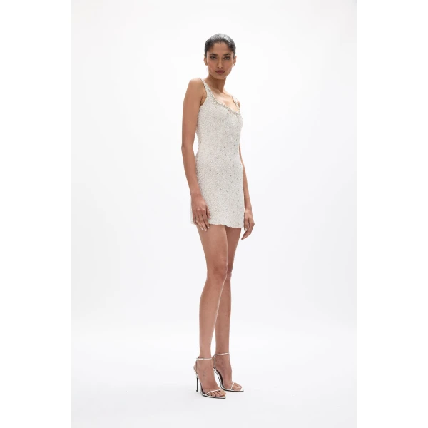 Rachel Gilbert Kaity Mini Dress - Rachel Gilbert Ivory - Australian Luxury Evening Wear at Luxury Shoes 