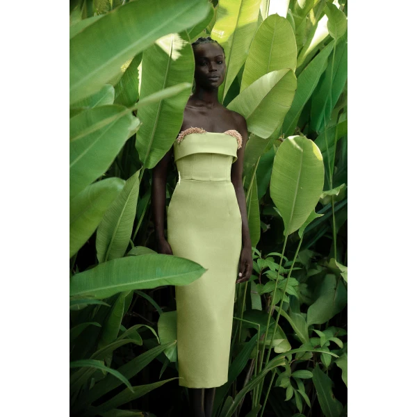 Rachel Gilbert Laira Corset Dress - Rachel Gilbert Green - Australian Luxury Evening Wear at Luxury Shoes 