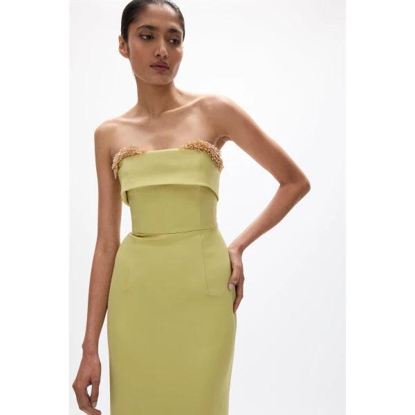 Rachel Gilbert Laira Corset Dress - Rachel Gilbert Green - Australian Luxury Evening Wear at Luxury Shoes 