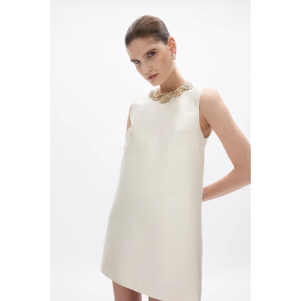 Rachel Gilbert Ludovica Shift Mini Dress - Rachel Gilbert Ivory - Australian Luxury Evening Wear at Luxury Shoes 
