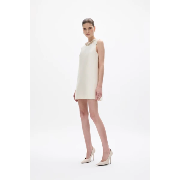 Rachel Gilbert Ludovica Shift Mini Dress - Rachel Gilbert Ivory - Australian Luxury Evening Wear at Luxury Shoes 