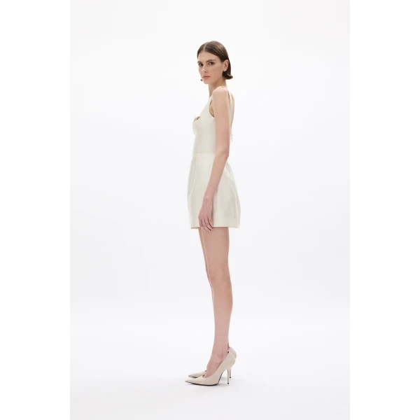Rachel Gilbert Ludovica Trim Mini Dress - Rachel Gilbert Ivory - Australian Luxury Evening Wear at Luxury Shoes 