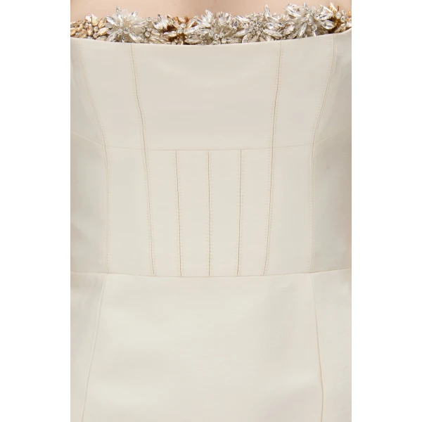 Rachel Gilbert Ludovica Trim Mini Dress - Rachel Gilbert Ivory - Australian Luxury Evening Wear at Luxury Shoes 