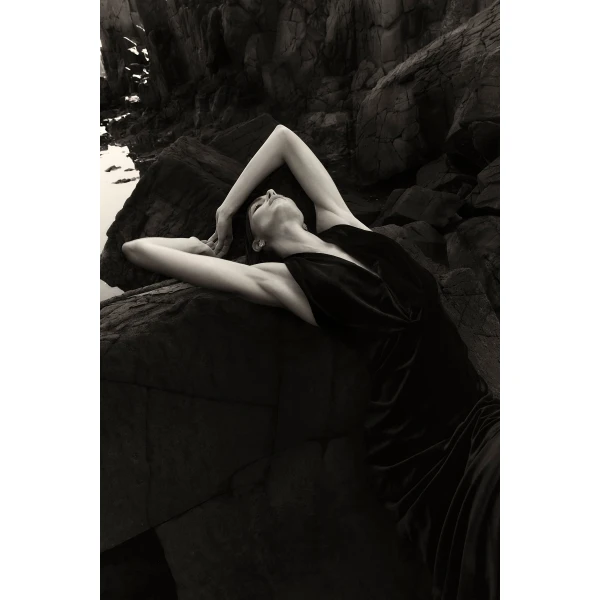 Rachel Gilbert Martin Plunge Gown - Rachel Gilbert Black - Australian Luxury Evening Wear at Luxury Shoes 