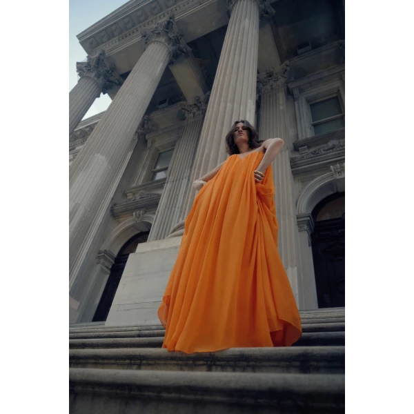 Rachel Gilbert Pamina Gown - Rachel Gilbert Orange - Australian Luxury Evening Wear at Luxury Shoes 