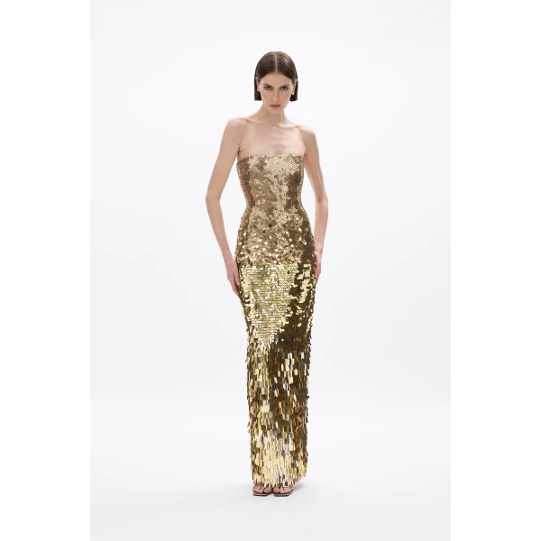 Rachel Gilbert Remy Gown - Rachel Gilbert Gold - Australian Luxury Evening Wear at Luxury Shoes 