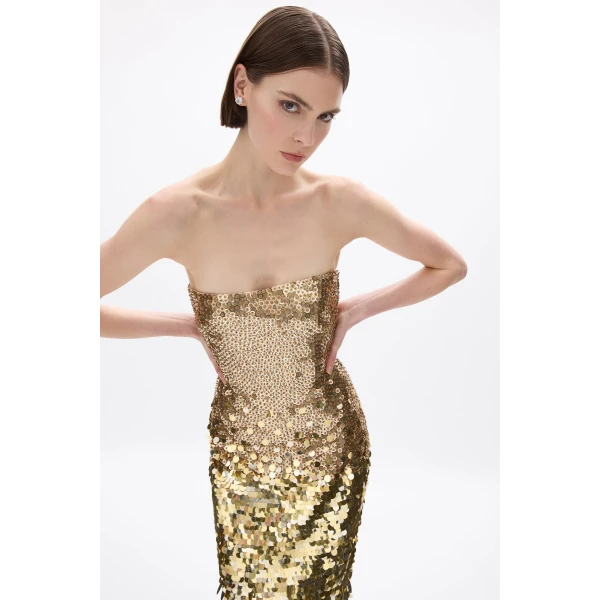Rachel Gilbert Remy Gown - Rachel Gilbert Gold - Australian Luxury Evening Wear at Luxury Shoes 