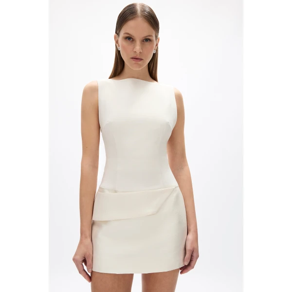 Rachel Gilbert Rikki Mini Dress - Rachel Gilbert Ivory - Australian Luxury Evening Wear at Luxury Shoes 