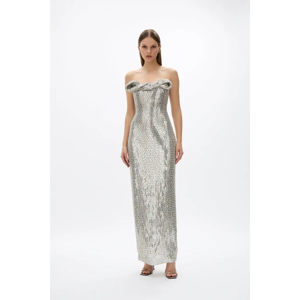 Rachel Gilbert Rosalie Gown - Rachel Gilbert Silver - Australian Luxury Evening Wear at Luxury Shoes 