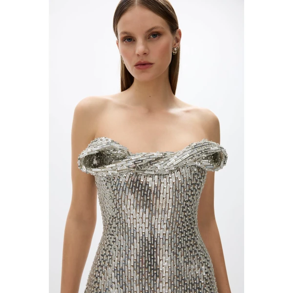 Rachel Gilbert Rosalie Gown - Rachel Gilbert Silver - Australian Luxury Evening Wear at Luxury Shoes 
