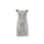 Rachel Gilbert Rosalie Mini Dress - Rachel Gilbert Silver - Australian Luxury Evening Wear at Luxury Shoes 