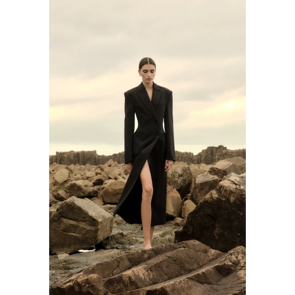 Rachel Gilbert Sergio Coat - Rachel Gilbert Black - Australian Luxury Evening Wear at Luxury Shoes 