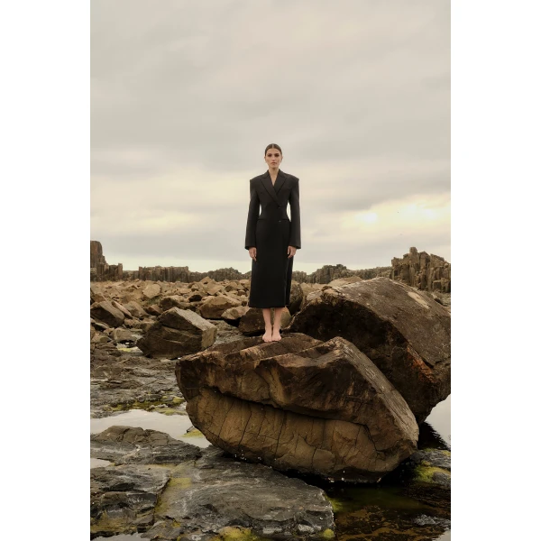 Rachel Gilbert Sergio Coat - Rachel Gilbert Black - Australian Luxury Evening Wear at Luxury Shoes 