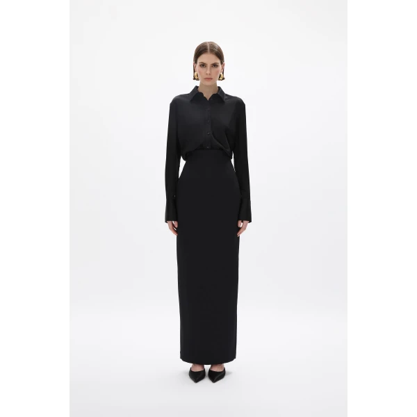 Rachel Gilbert Sergio Column Skirt - Rachel Gilbert Black - Australian Luxury Evening Wear at Luxury Shoes 