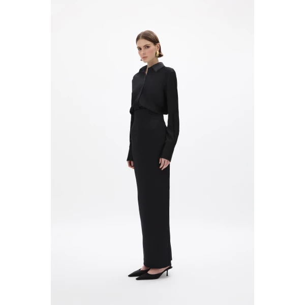 Rachel Gilbert Sergio Column Skirt - Rachel Gilbert Black - Australian Luxury Evening Wear at Luxury Shoes 