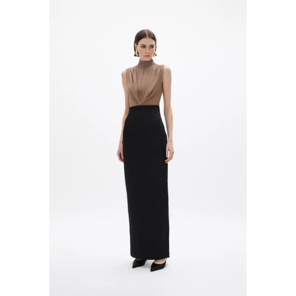 Rachel Gilbert Sergio Column Skirt - Rachel Gilbert Black - Australian Luxury Evening Wear at Luxury Shoes 
