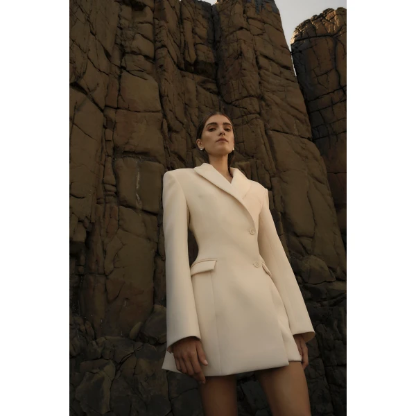 Rachel Gilbert Sergio Mini Dress - Rachel Gilbert Ivory - Australian Luxury Evening Wear at Luxury Shoes 