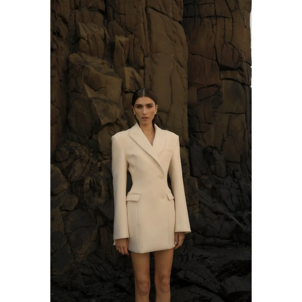 Rachel Gilbert Sergio Mini Dress - Rachel Gilbert Ivory - Australian Luxury Evening Wear at Luxury Shoes 