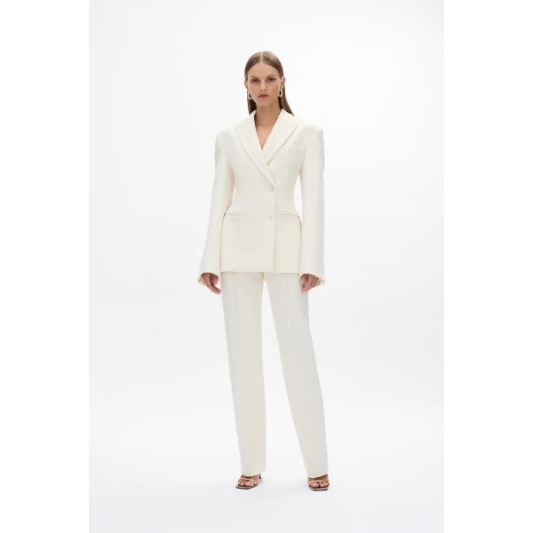 Rachel Gilbert Sergio Pant - Rachel Gilbert Ivory - Australian Luxury Evening Wear at Luxury Shoes 