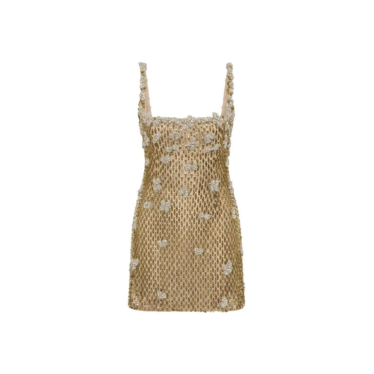 Rachel Gilbert Solana Mini Dress - Rachel Gilbert Gold - Australian Luxury Evening Wear at Luxury Shoes 