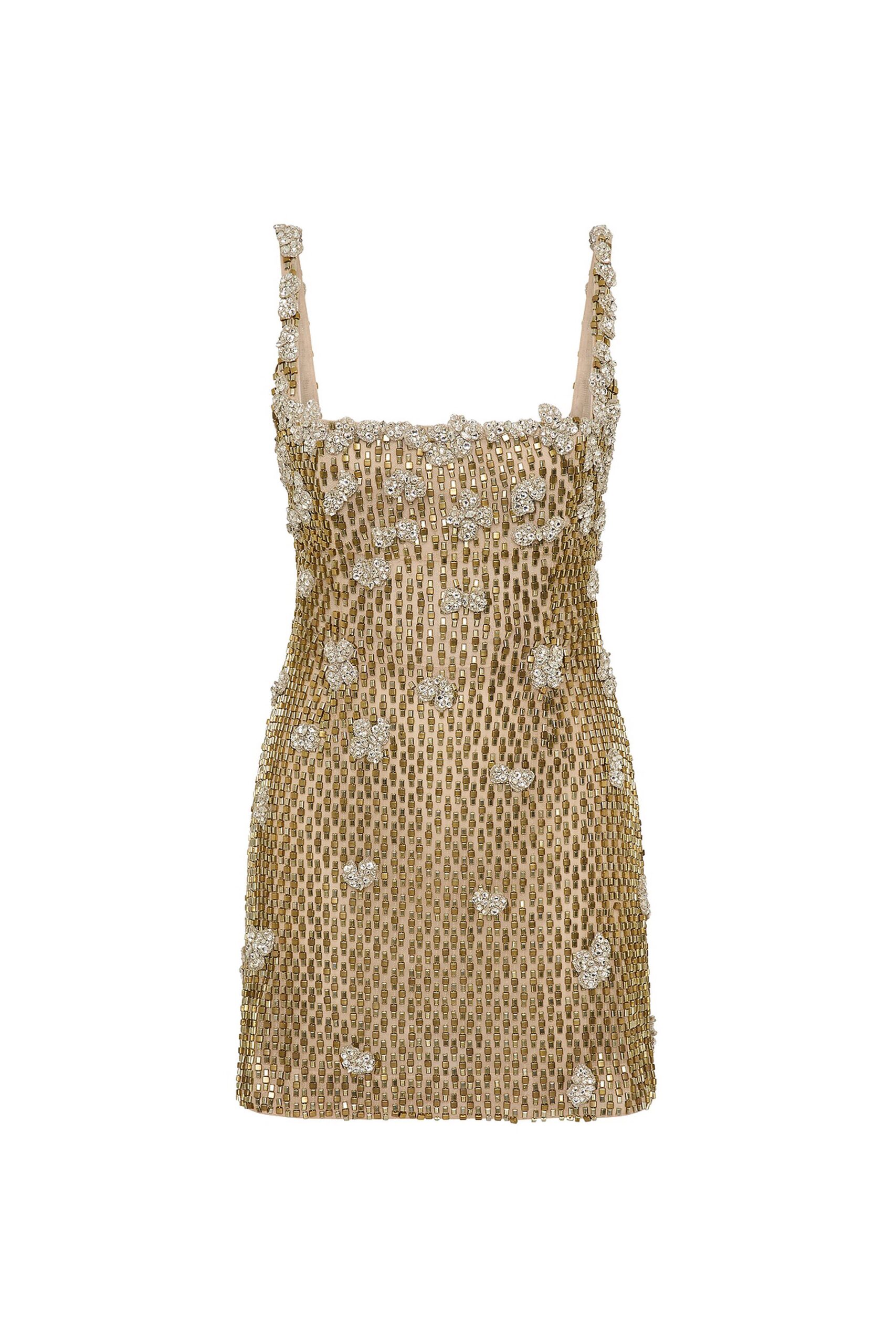 Rachel Gilbert Solana Mini Dress - Rachel Gilbert Gold - Australian Luxury Evening Wear at Luxury Shoes 