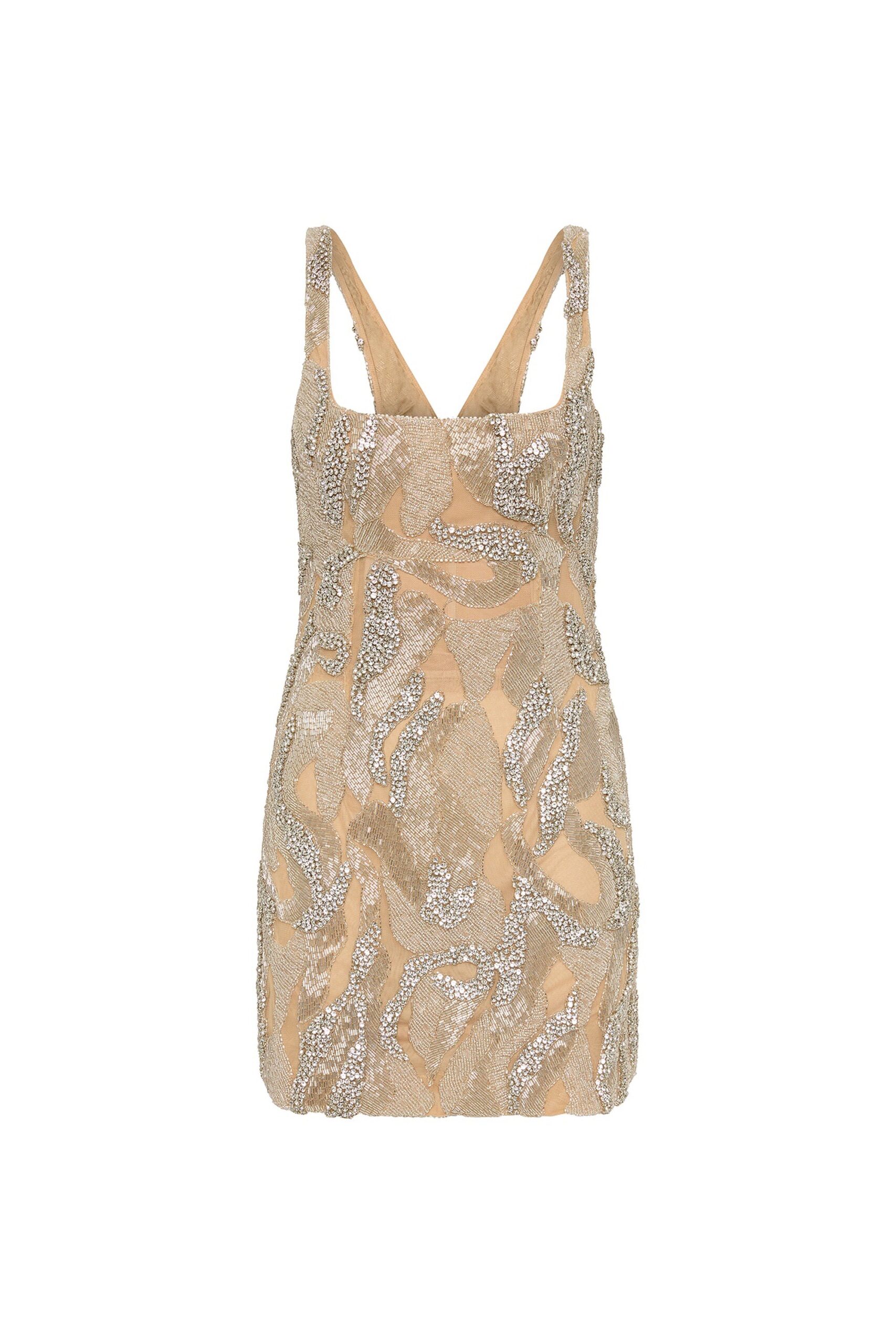 Rachel Gilbert Toulouse Mini Dress - Rachel Gilbert Silver - Australian Luxury Evening Wear at Luxury Shoes 