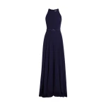 Safiyaa Althea Jumpsuit in Azurite with Multi-blues - Safiyaa Jumpsuit - Heavy Crepe Cape Gown - Shop at Luxury Shoes 