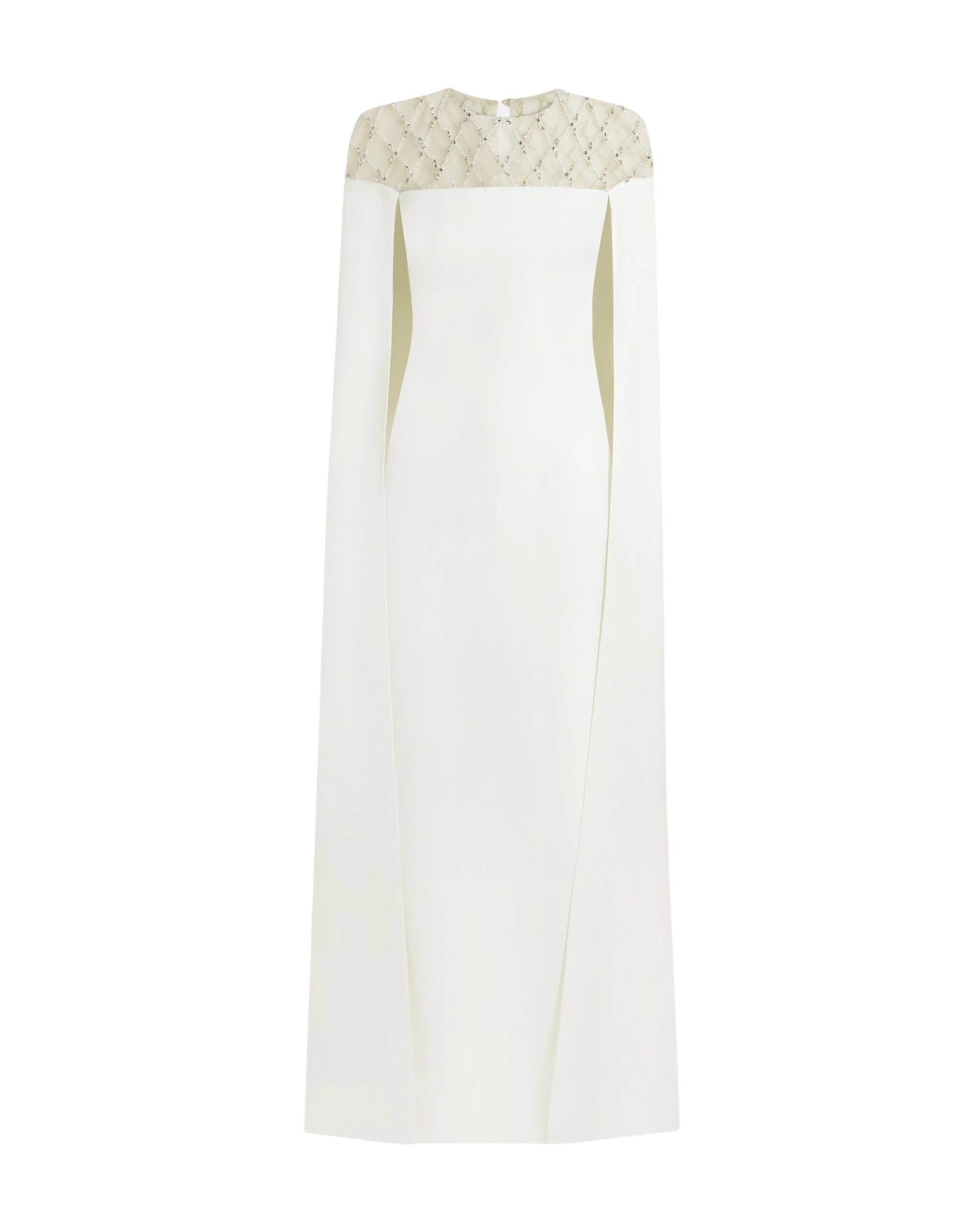 Safiyaa-Ambere-Ivory-Long-Dress-Coveti-scaled33089_nobg Safiyaa Ambere Ivory Long Dress - Safiyaa Dresses - Heavy Crepe Cape Gown - Shop at Luxury Shoes