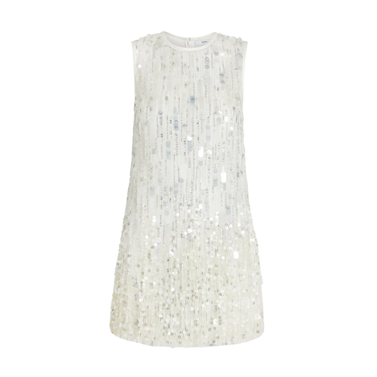 Safiyaa Ariana Short Dress in Ivory with Crystal Embellishment - Safiyaa Dresses - Heavy Crepe Cape Gown - Shop at Luxury Shoes 