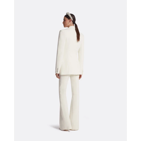 Safiyaa Arlene Ivory jacket - Safiyaa Jackets - Heavy Crepe Cape Gown - Shop at Luxury Shoes 