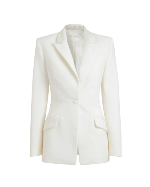 Safiyaa Arlene Ivory jacket - Safiyaa Jackets - Heavy Crepe Cape Gown - Shop at Luxury Shoes 