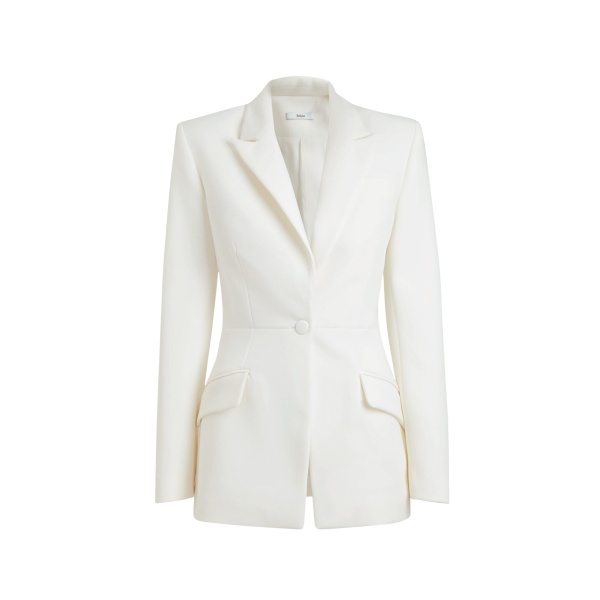 Safiyaa Arlene Ivory jacket - Safiyaa Jackets - Heavy Crepe Cape Gown - Shop at Luxury Shoes 