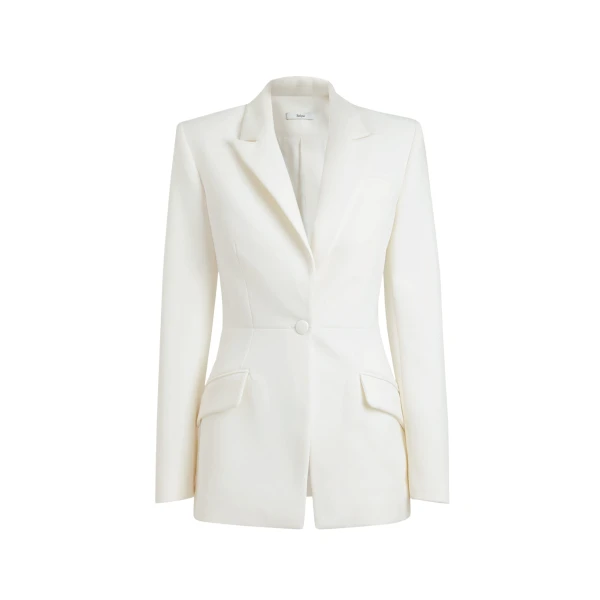 Safiyaa Arlene Ivory jacket - Safiyaa Jackets - Heavy Crepe Cape Gown - Shop at Luxury Shoes 