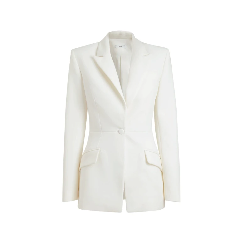 Safiyaa Arlene Ivory jacket - Safiyaa Jackets - Heavy Crepe Cape Gown - Shop at Luxury Shoes 