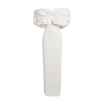 Safiyaa Billie Long Dresses In Ivory - Safiyaa Dresses - Heavy Crepe Cape Gown - Shop at Luxury Shoes 