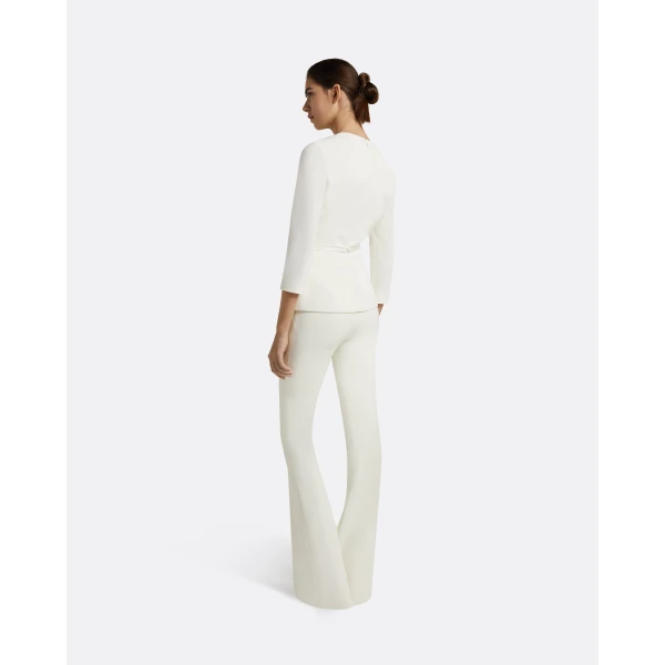 Safiyaa Caia Ivory Top - Safiyaa Tops - Heavy Crepe Cape Gown - Shop at Luxury Shoes 