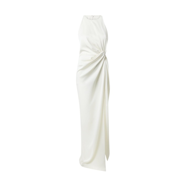 Safiyaa Cameron Ivory Long Dress - Safiyaa Dresses - Heavy Crepe Cape Gown - Shop at Luxury Shoes 